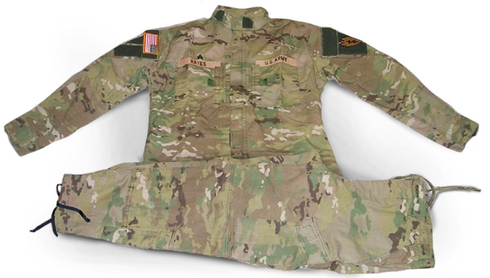 スコーピオン迷彩が使用されたClose Combat Uniform（CCU）。CCUは米陸軍が2003～2004年頃に試験的・限定的に支給した戦闘服で、現在のACUの前身である。 (写真: Eric H. Larson氏)